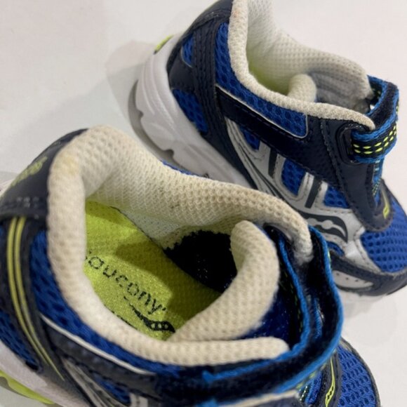 Saucony Baby Ride 6 Boys Size 5 Navy Blue LOT of 2 Leather Rubber Slip On Shoes - Picture 13 of 14